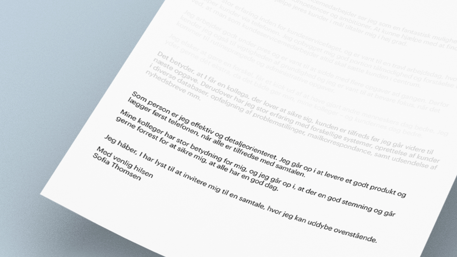 den gode ansøgning afslutning