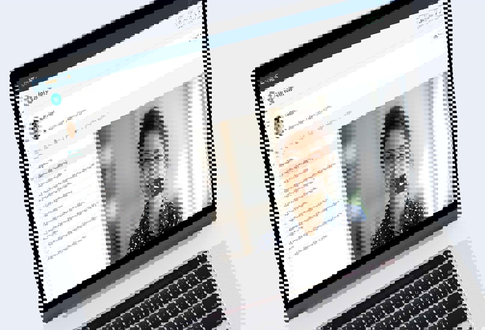 Spark hire på computerskærm