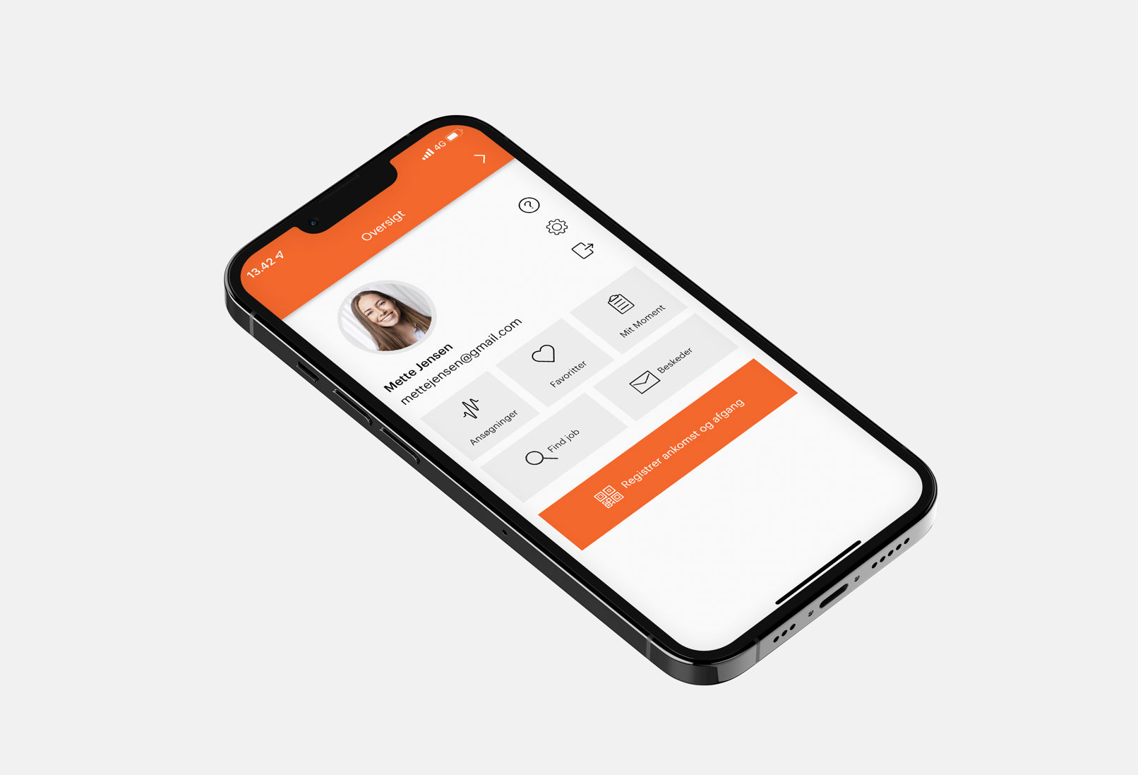 Moment MyJob app på telefon