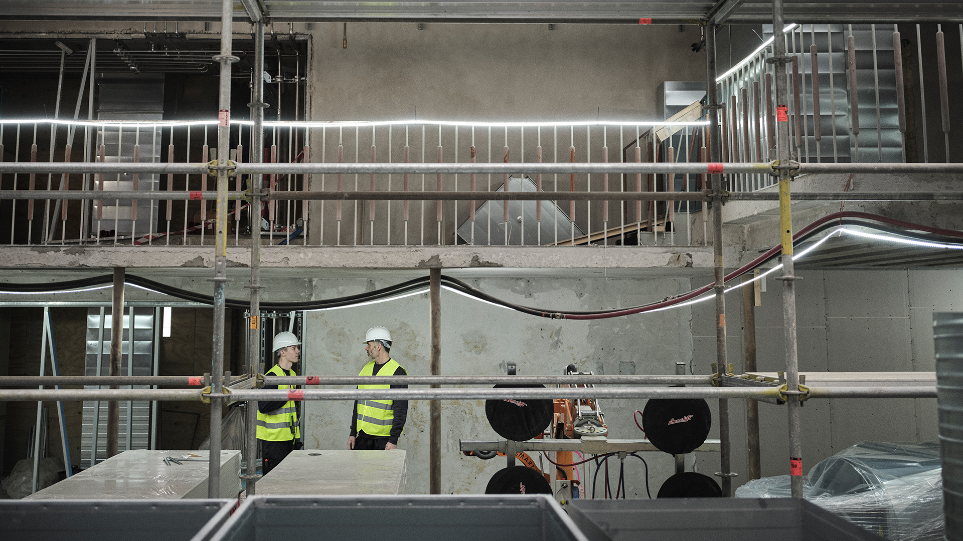 arbejde på byggeplads