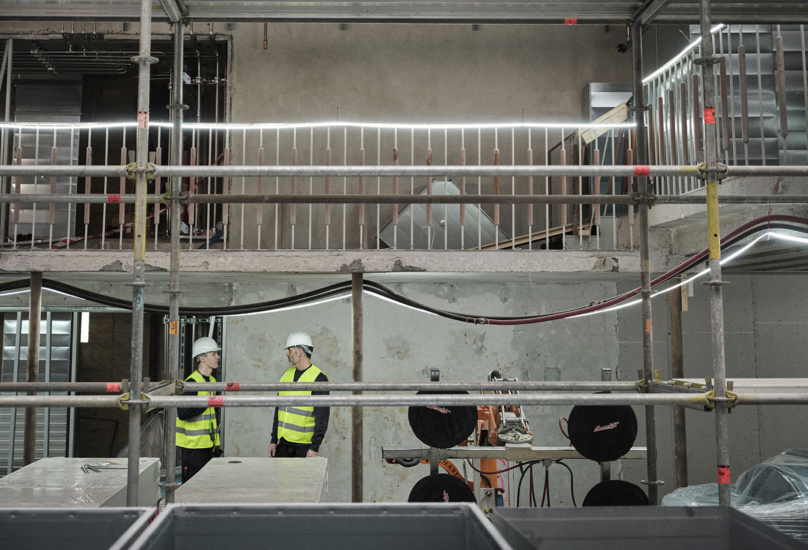 arbejde på byggeplads